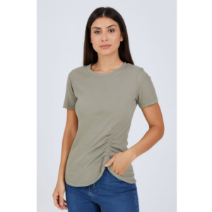 BLUSA CANELADA MELISSA COM FRANZIDO FRONTAL – CHOCRIS