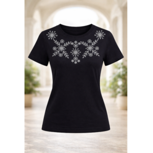 BLUSA DE FIO 30 COM BORDADO VAZADO NA FRENTE