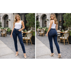 CALÇA JEANS SKINNY CINTURA ALTA