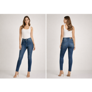 CALÇA JEANS SKINNY CINTURA ALTA – MODELAGEM PERFEITA