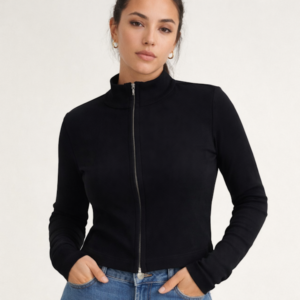 CASAQUETO CANELADO GOLA ALTA