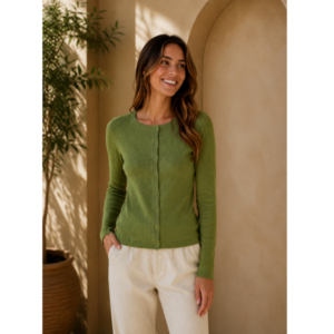 CARDIGAN CANELADO FEMININO MANGA LONGA