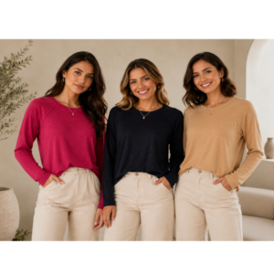 BLUSA MALHA FLAMÊ COM VIVO