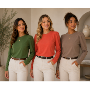 BLUSA FIO 30 MANGA LONGA GOLA CANELADA