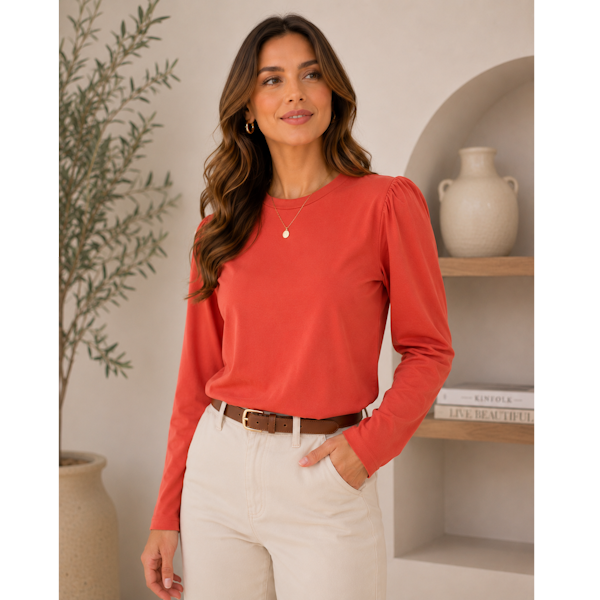 BLUSA FIO 30 MANGA LONGA GOLA CANELADA - Imagem 4